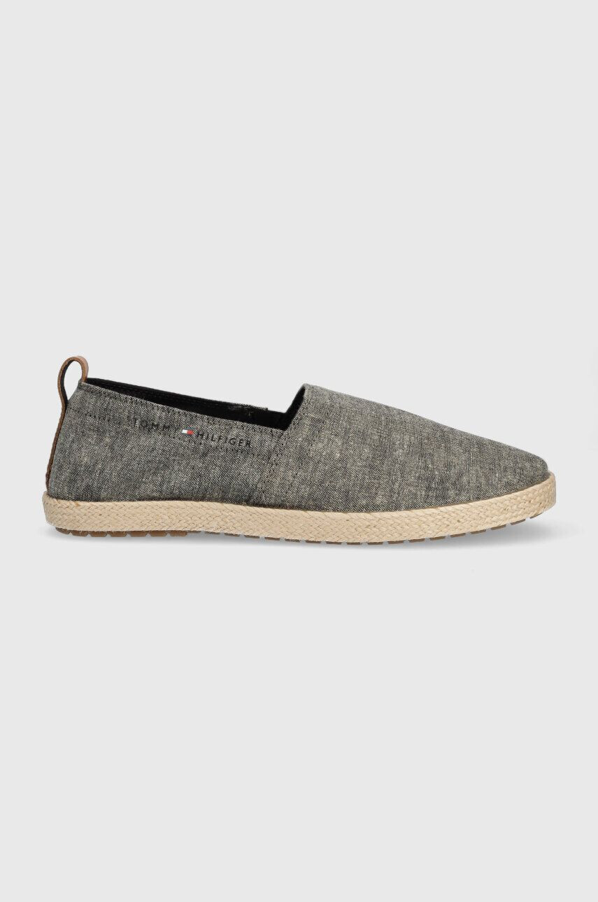 Tommy Hilfiger Εσπαντρίγιες TH ESPADRILLE CORE CHAMBRAY χρώμα: μαύρο FM0FM04451 - Pepit.gr