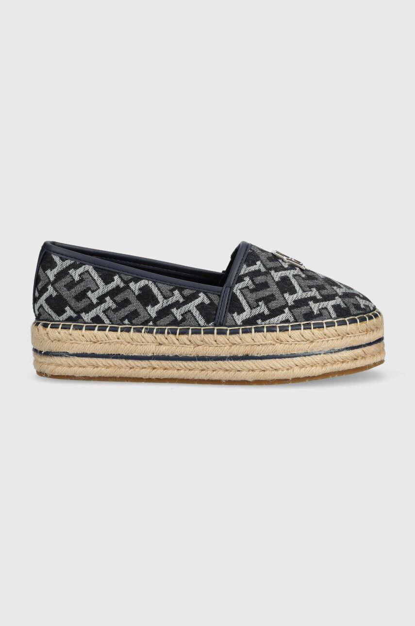 Tommy Hilfiger Εσπαντρίγιες TH MONOGRAM DENIM ESPADRILLE - Pepit.gr