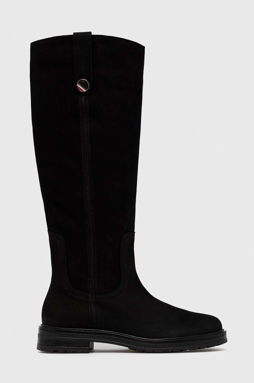 Tommy Hilfiger Μπότες σούετ Th Coin Longboot - Pepit.gr