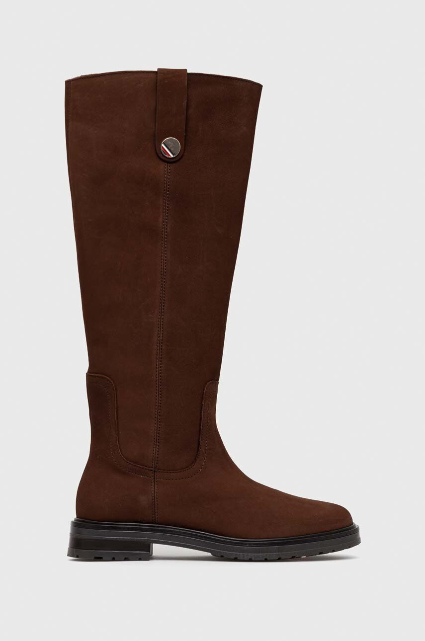 Tommy Hilfiger Μπότες σούετ TH Coin Longboot - Pepit.gr