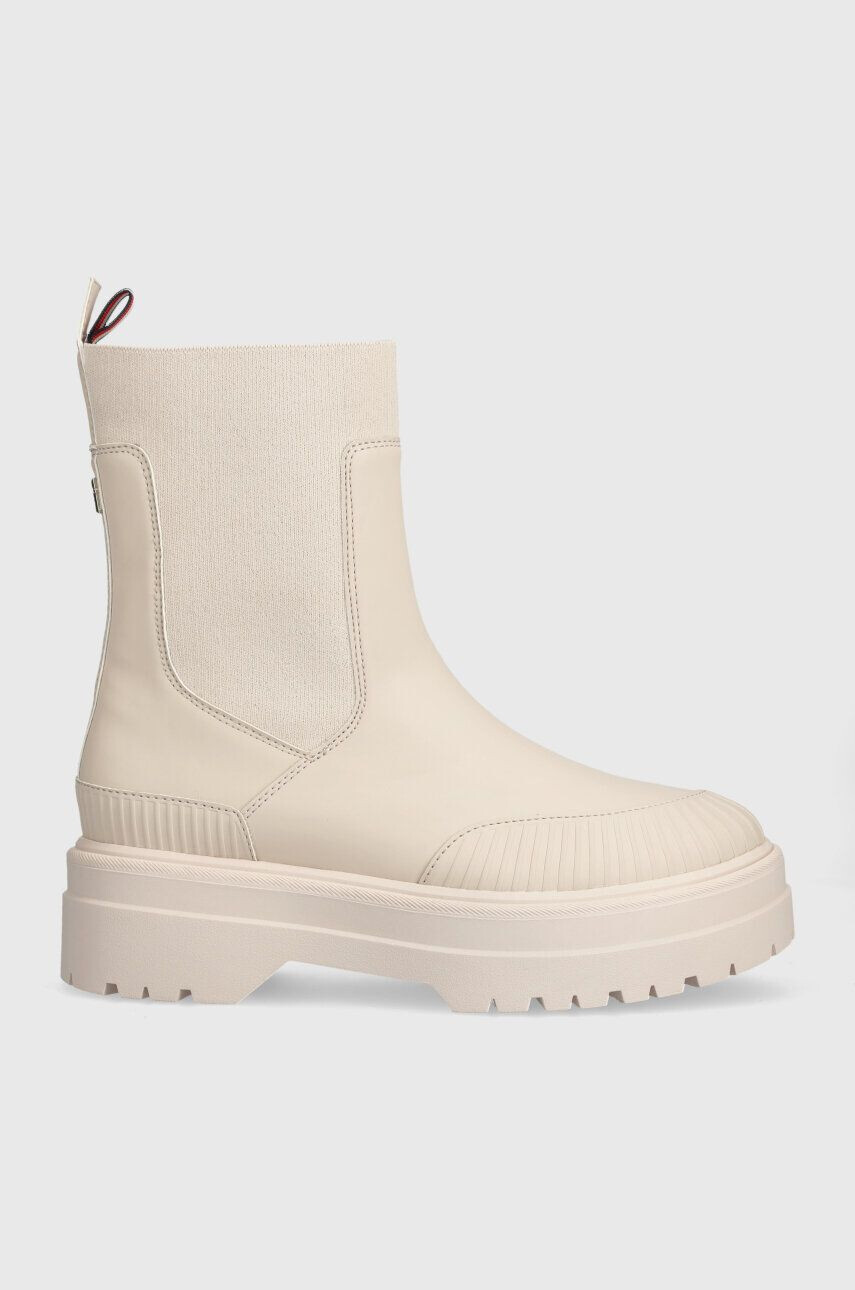 Tommy Hilfiger Μπότες τσέλσι FEMININE RUBBERIZED THERMO BOOT - Pepit.gr