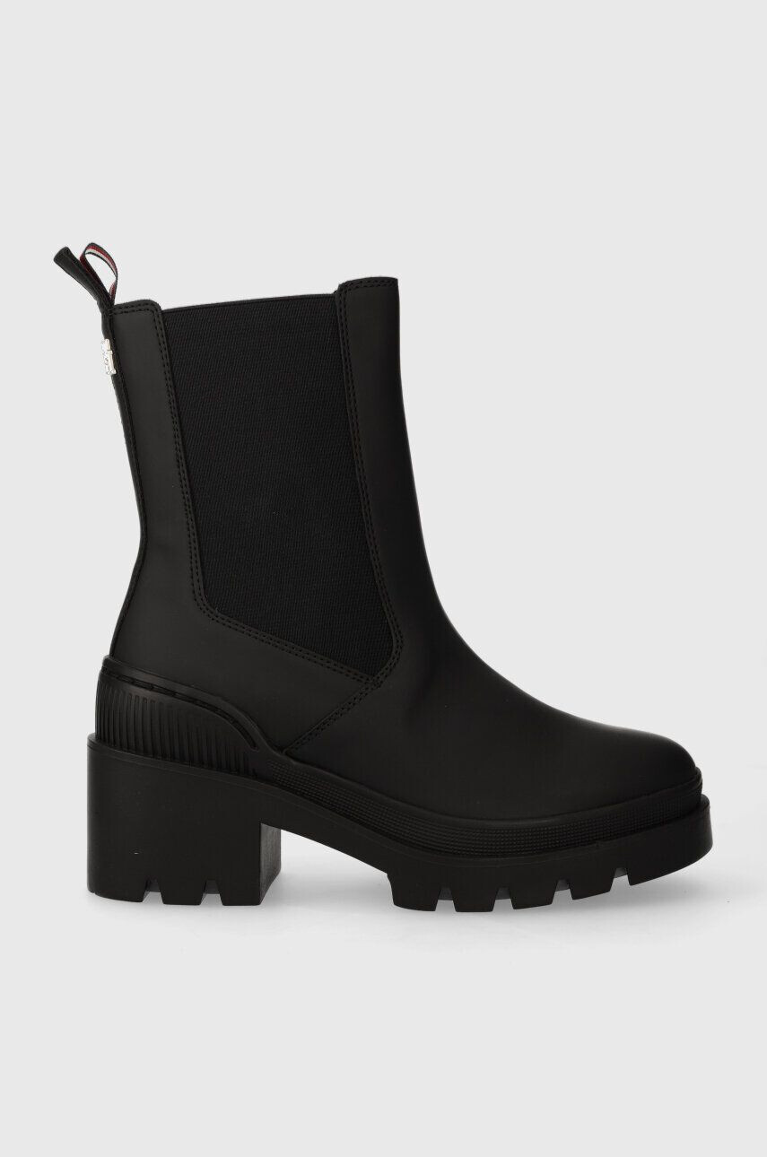 Tommy Hilfiger Μπότες τσέλσι RUBBERIZED MID HEEL BOOT - Pepit.gr