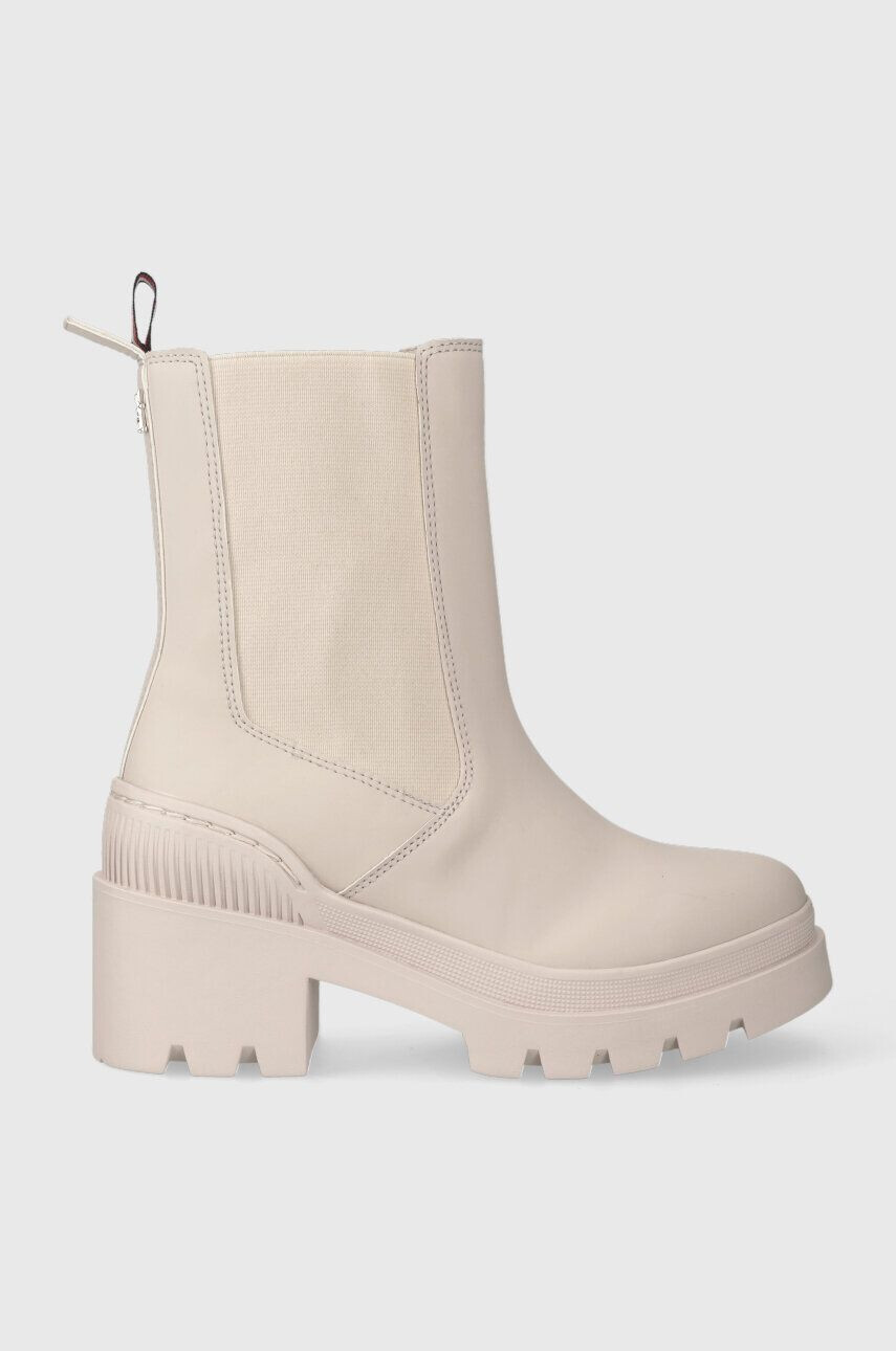 Tommy Hilfiger Μπότες τσέλσι RUBBERIZED MID HEEL BOOT - Pepit.gr