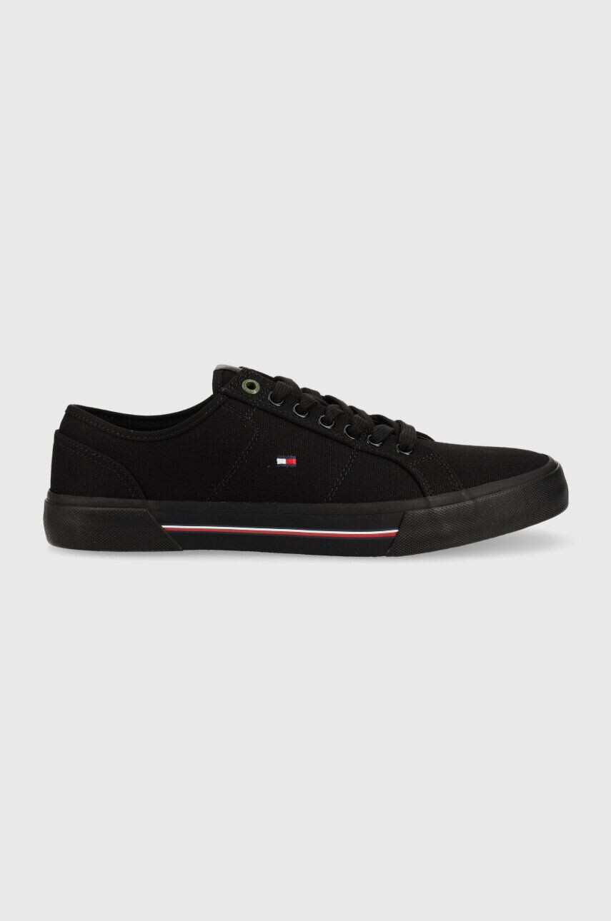 Tommy Hilfiger Πάνινα παπούτσια CORE CORPORATE VULC CANVAS - Pepit.gr