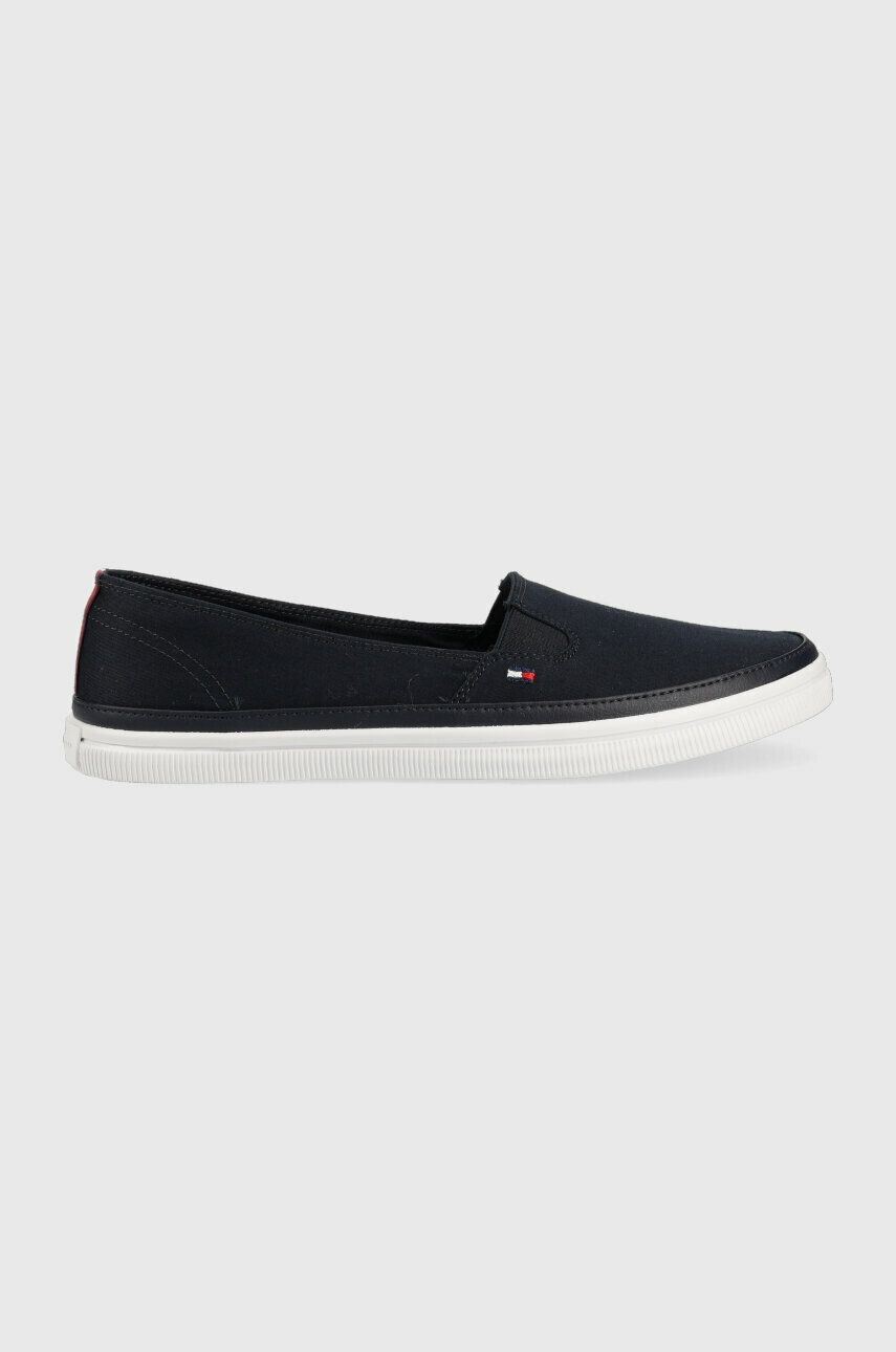 Tommy Hilfiger Πάνινα παπούτσια ESSENTIAL KESHA SLIP-ON χρώμα: ναυτικό μπλε FW0FW07121 - Pepit.gr