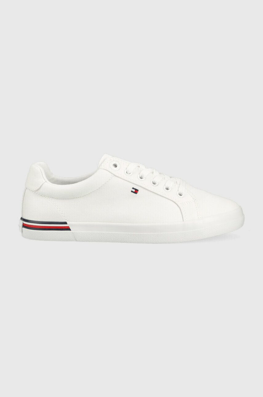 Tommy Hilfiger Πάνινα παπούτσια ESSENTIAL STRIPES SNEAKER χρώμα: άσπρο FW0FW06954 - Pepit.gr