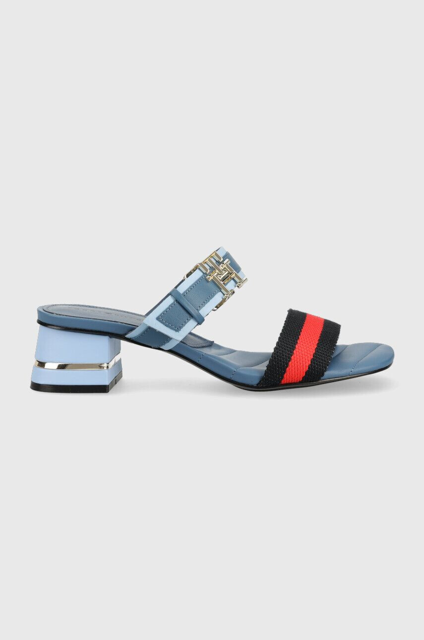 Tommy Hilfiger Παντόφλες HARDWARE BLOCK MID HEEL COMBO - Pepit.gr