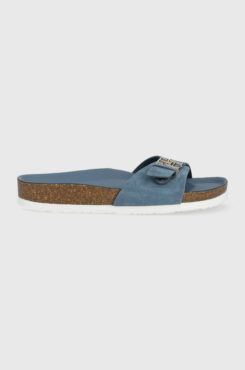 Tommy Hilfiger Παντόφλες σουέτ TH MULE SANDAL SUEDE - Pepit.gr