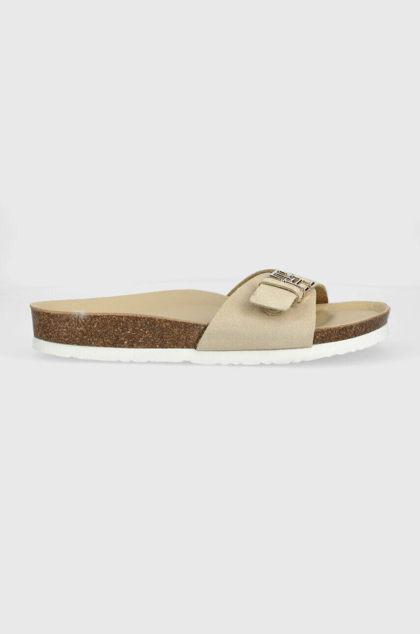 Tommy Hilfiger Παντόφλες σουέτ TH MULE SANDAL SUEDE - Pepit.gr