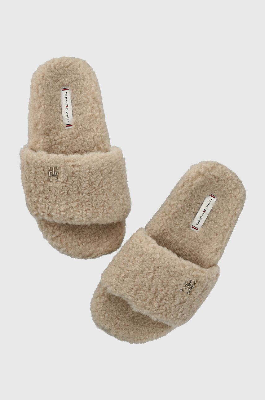 Tommy Hilfiger Παντόφλες TH SHERPA FUR SLIDE - Pepit.gr