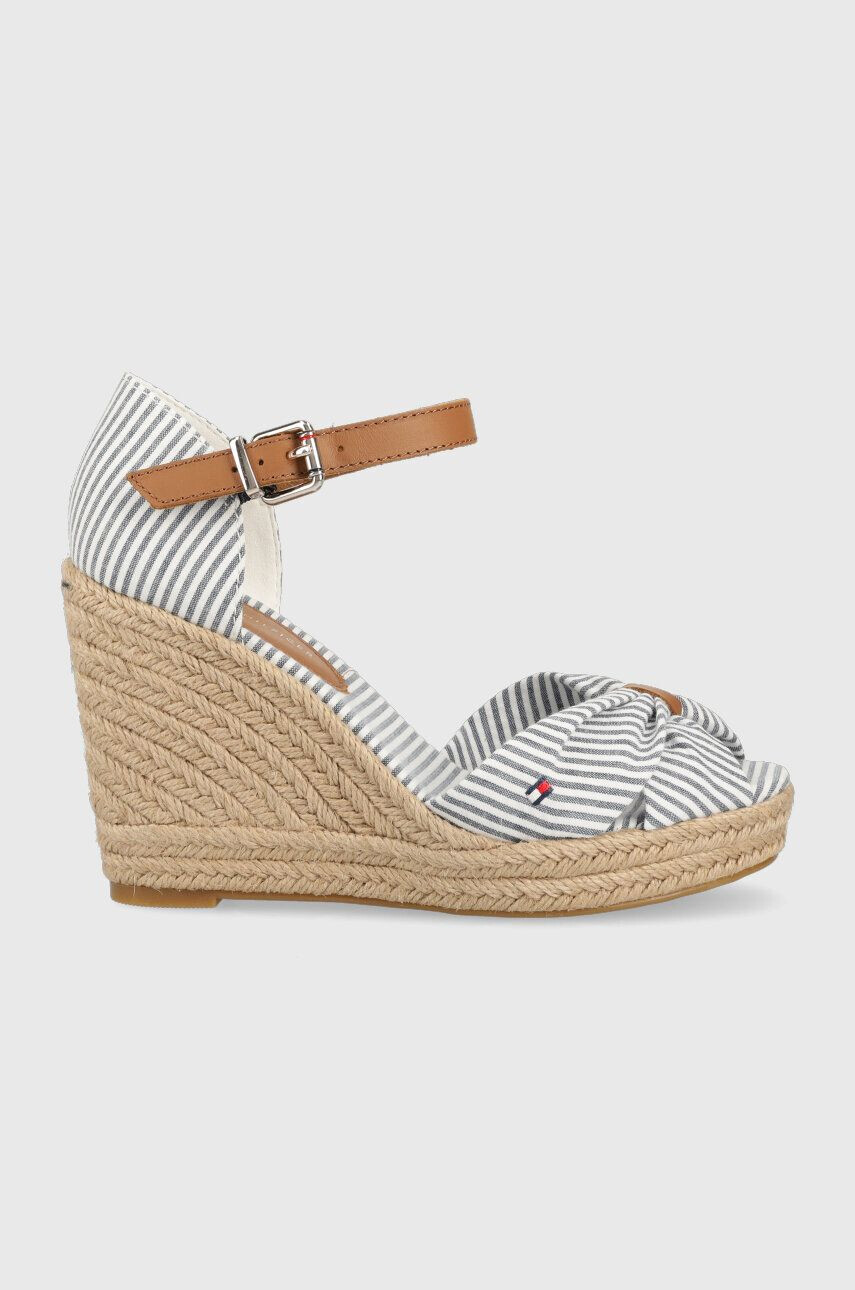 Tommy Hilfiger Σανδάλια BASIC SEERSUCKER HIGH WEDGE - Pepit.gr