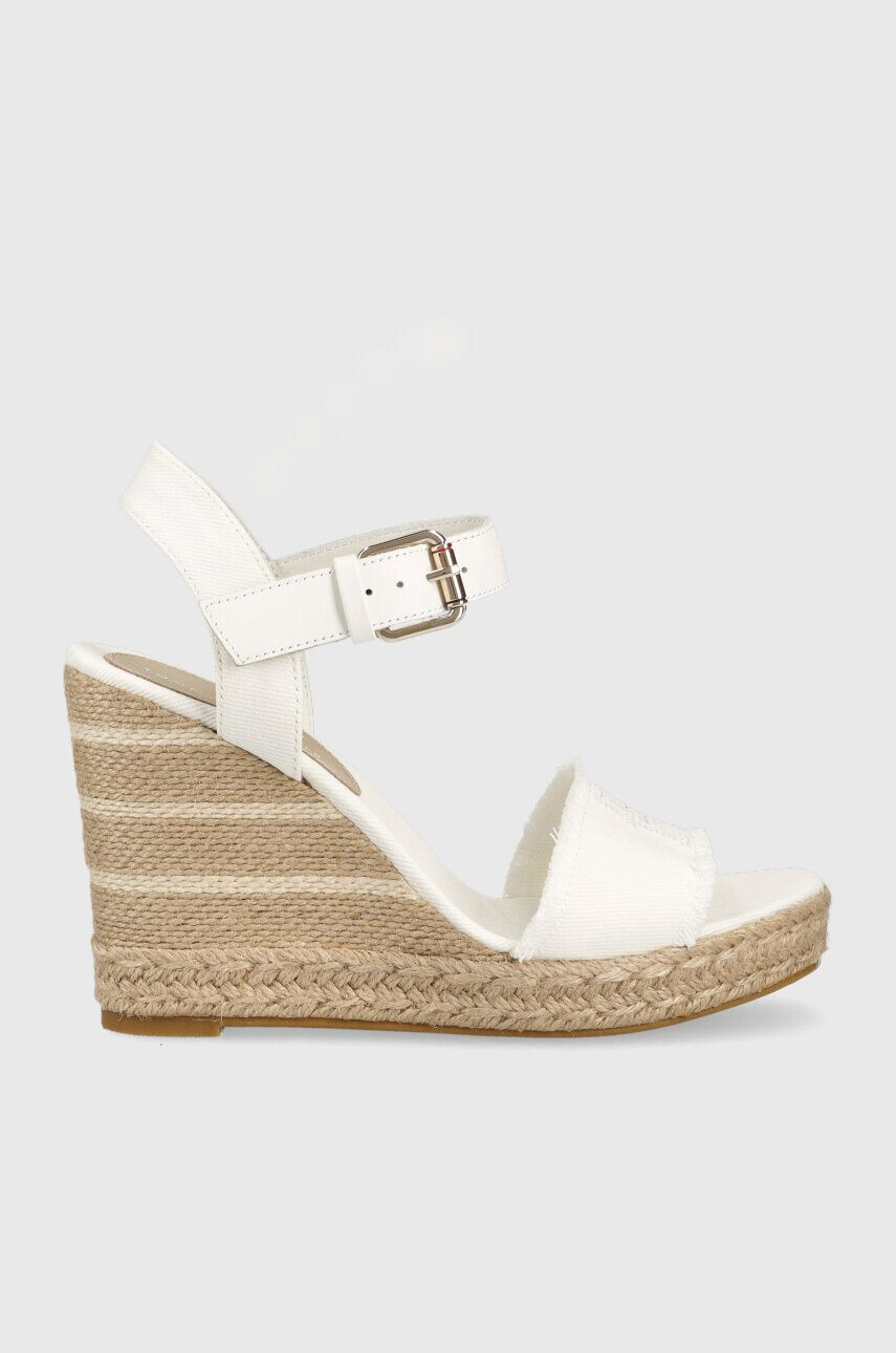 Tommy Hilfiger Σανδάλια ECRU DENIM WEDGE SANDAL - Pepit.gr