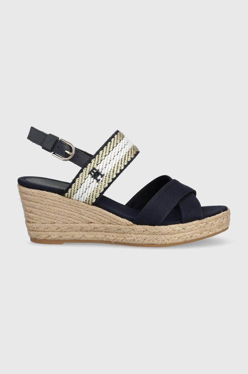 Tommy Hilfiger Σανδάλια GOLDEN WEBBING MID WEDGE - Pepit.gr