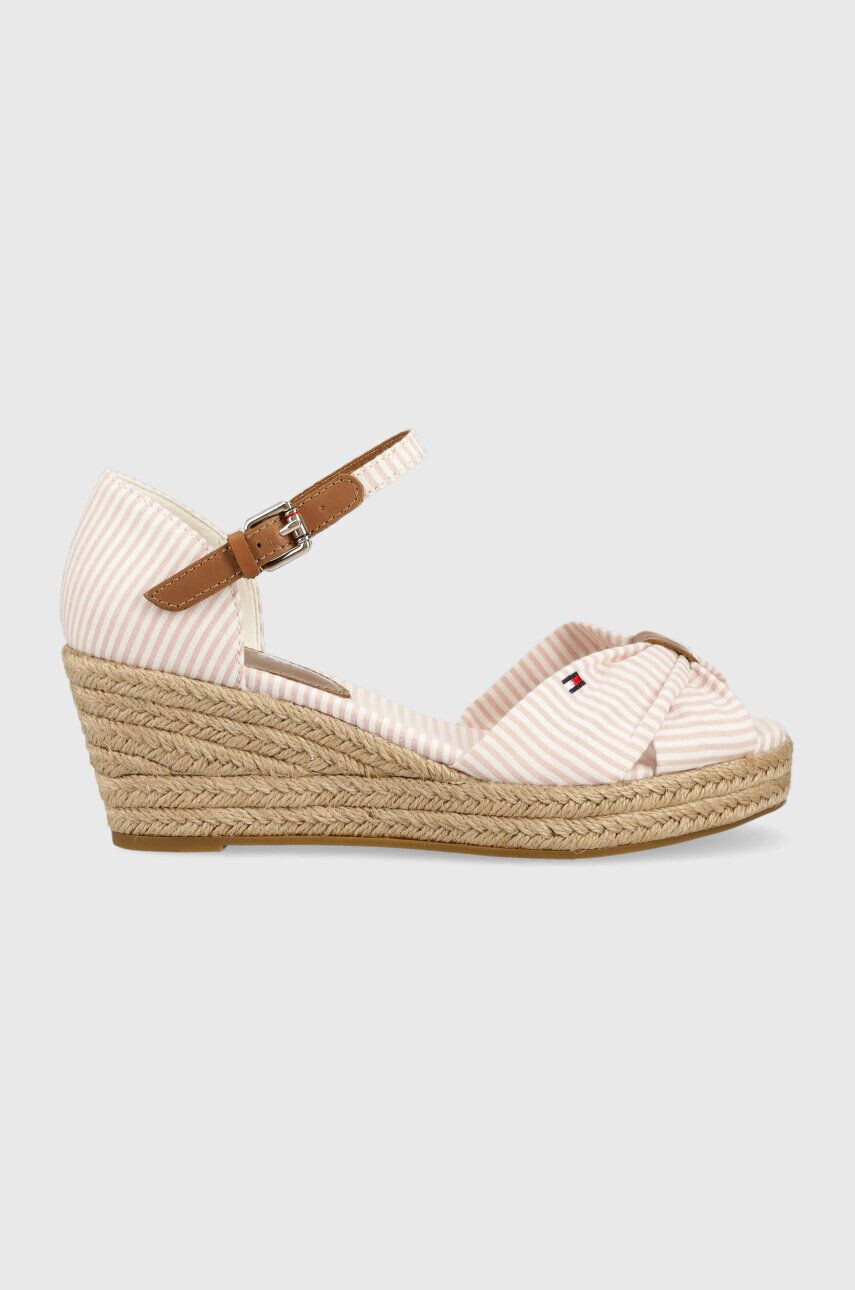 Tommy Hilfiger Σανδάλια HIGH WEDGE SEERSUCKER - Pepit.gr