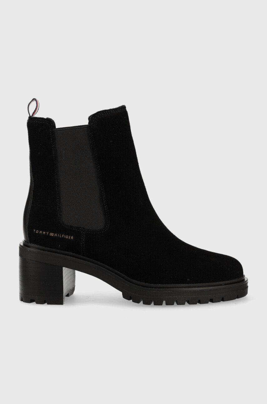 Tommy Hilfiger Σουέτ μπότες τσέλσι Outdoor Chelsea Mid Heel Boot - Pepit.gr