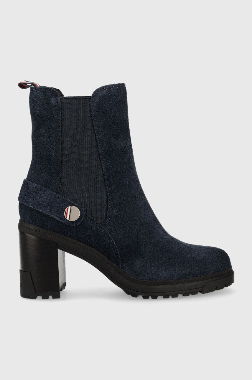 Tommy Hilfiger Σουέτ μπότες τσέλσι Outdoor High Heel Boot - Pepit.gr