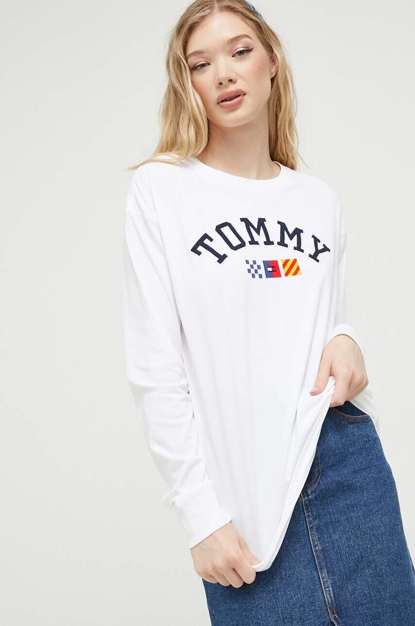 Tommy Jeans Βαμβακερή μπλούζα με μακριά μανίκια - Pepit.gr