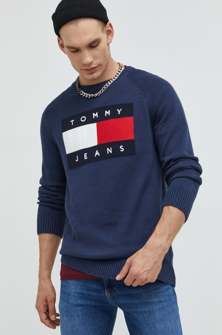 Tommy Jeans Βαμβακερό πουλόβερ - Pepit.gr