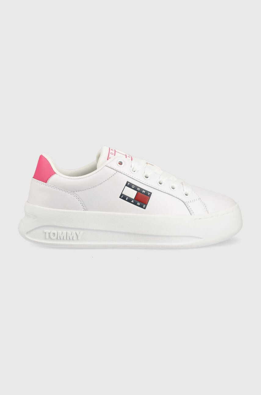 Tommy Jeans Δερμάτινα αθλητικά παπούτσια City Flatform - Pepit.gr