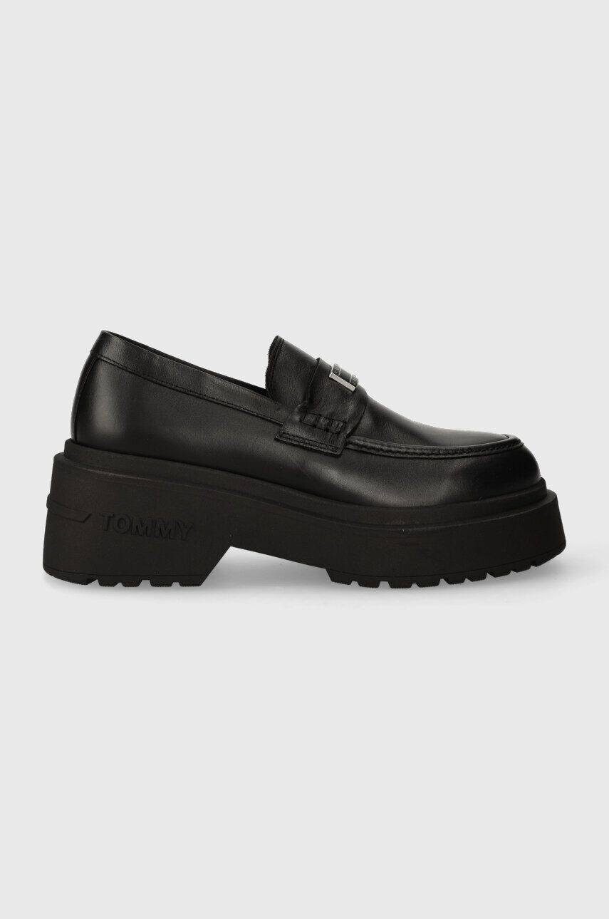 Tommy Jeans Δερμάτινα μοκασίνια TJW CHUNKY LOAFER - Pepit.gr