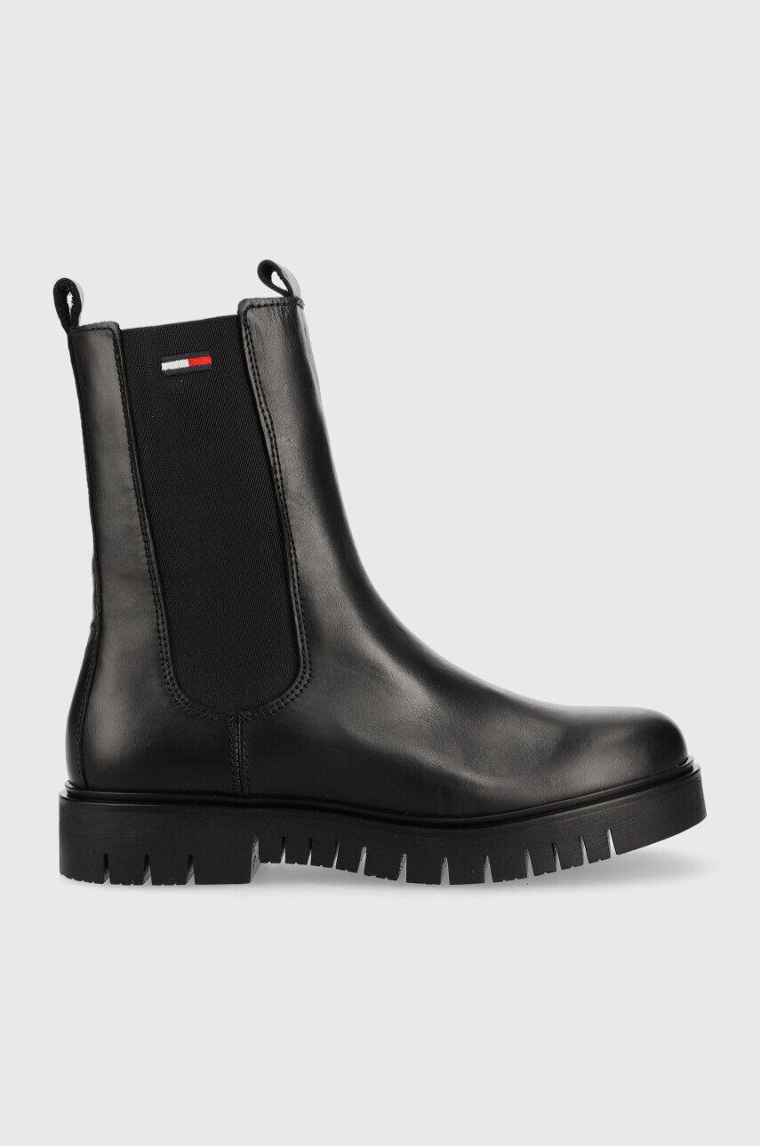 Tommy Jeans Δερμάτινες μπότες τσέλσι Long Chelsea Boot - Pepit.gr