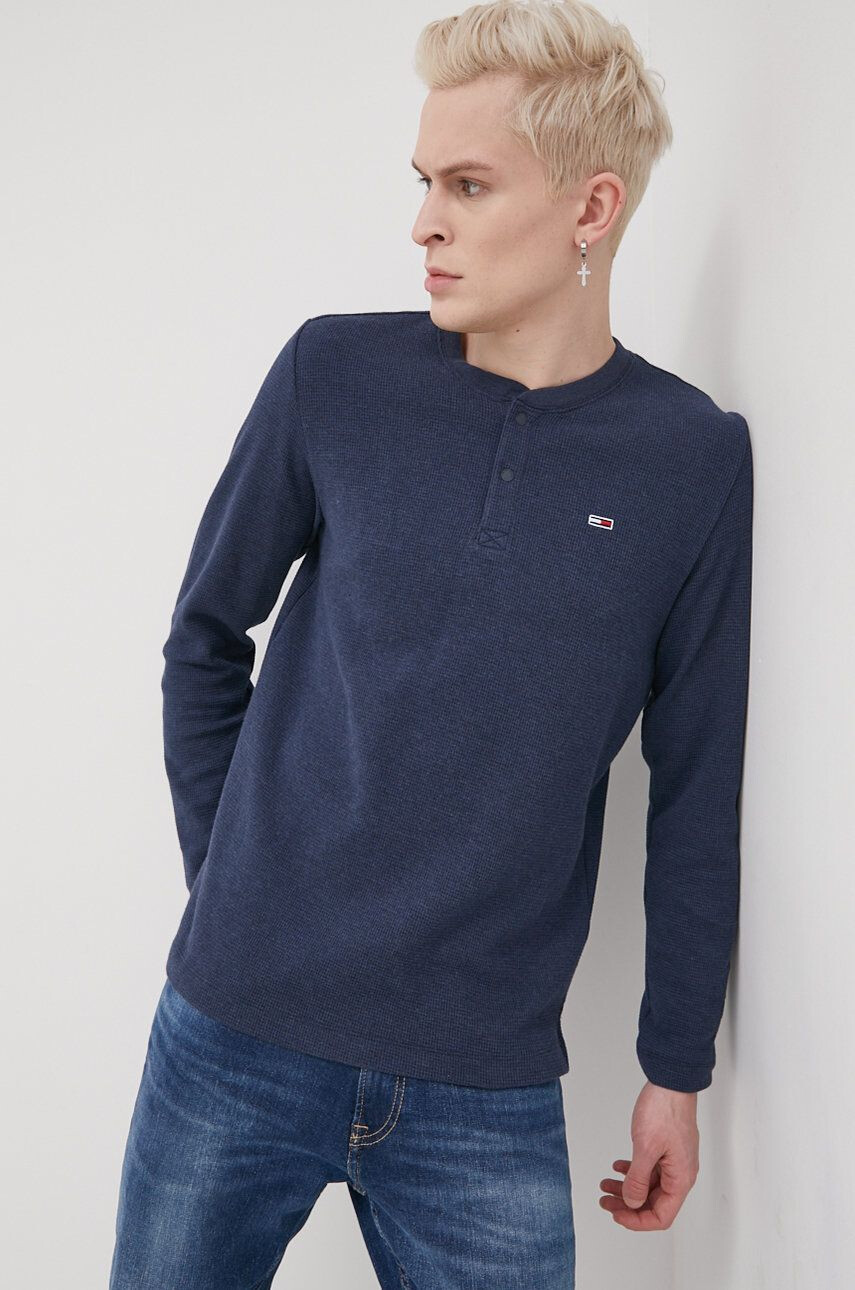 Tommy Jeans Longsleeve ανδρικο χρώμα: ναυτικό μπλε - Pepit.gr