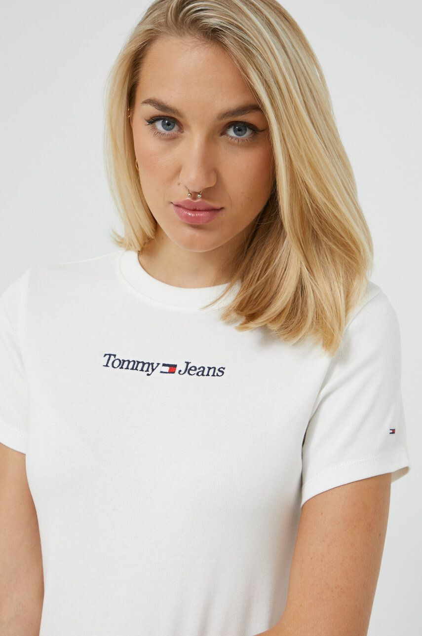 Tommy Jeans Μπλουζάκι χρώμα: άσπρο - Pepit.gr