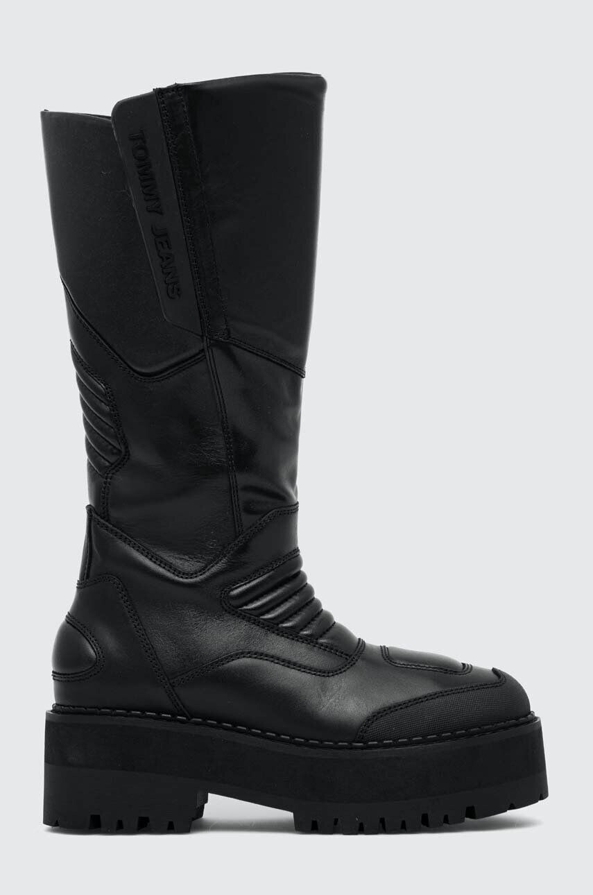 Tommy Jeans Μπότες TJW LONG SHAFT BIKER BOOT - Pepit.gr