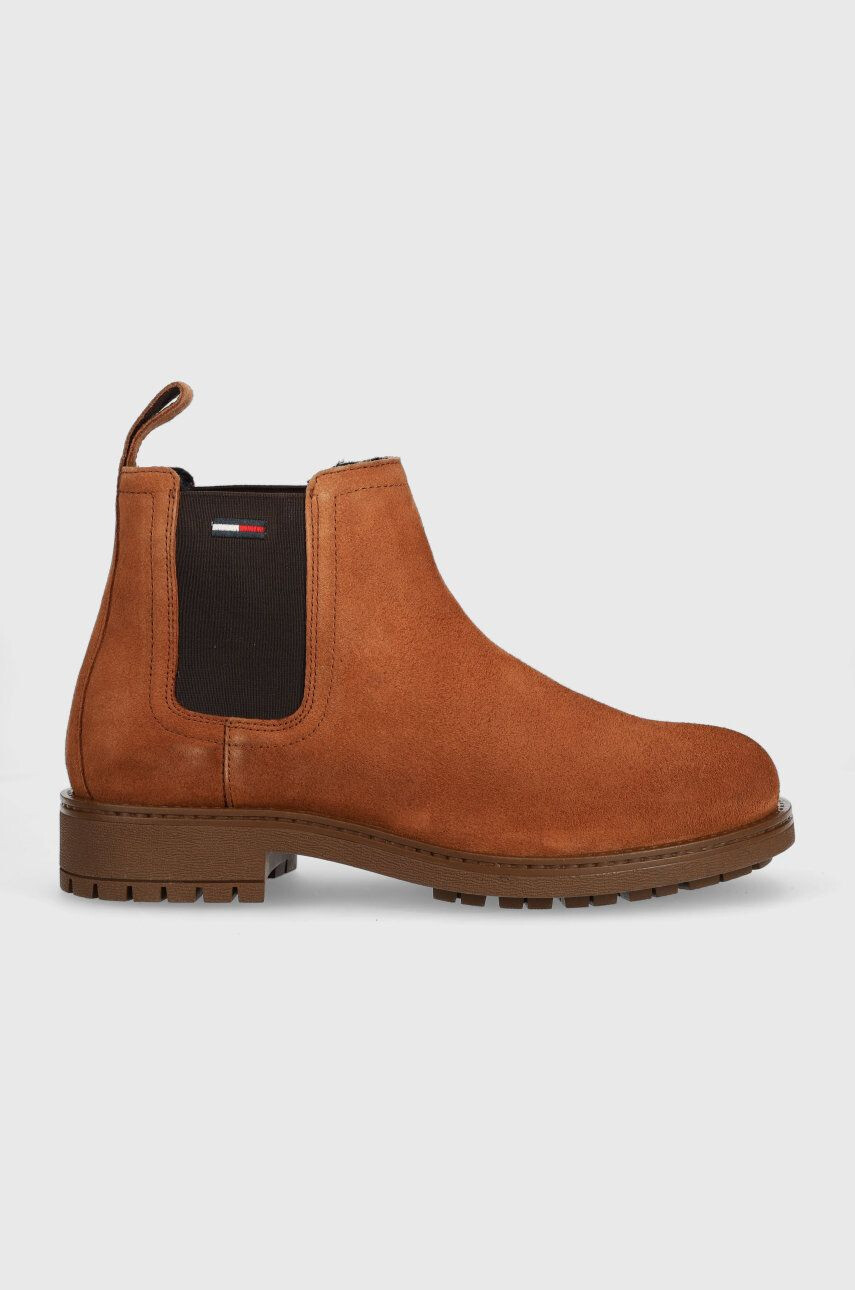 Tommy Jeans Σουέτ μπότες τσέλσι Classic Chelsea Boot - Pepit.gr