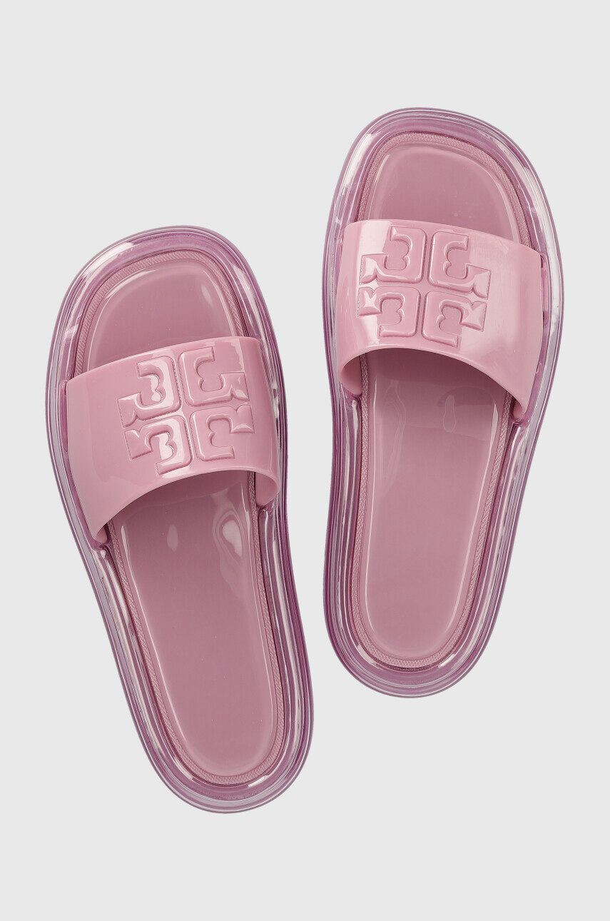 Tory Burch Παντόφλες Bubble Jelly χρώμα: ροζ - Pepit.gr