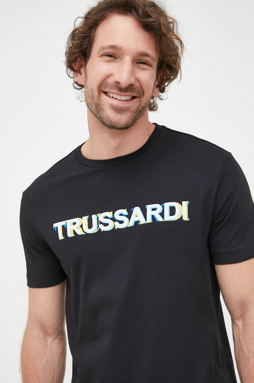 Trussardi Βαμβακερό μπλουζάκι - Pepit.gr