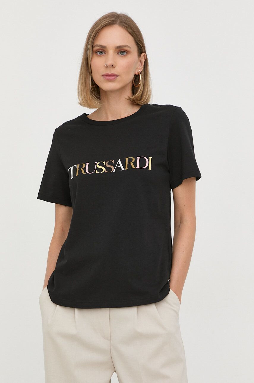 Trussardi Βαμβακερό μπλουζάκι - Pepit.gr