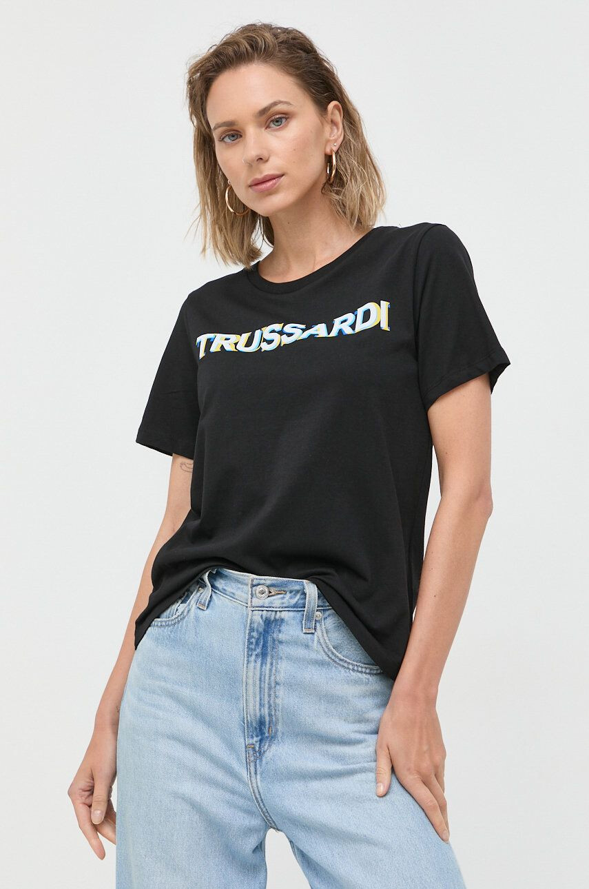 Trussardi Βαμβακερό μπλουζάκι - Pepit.gr