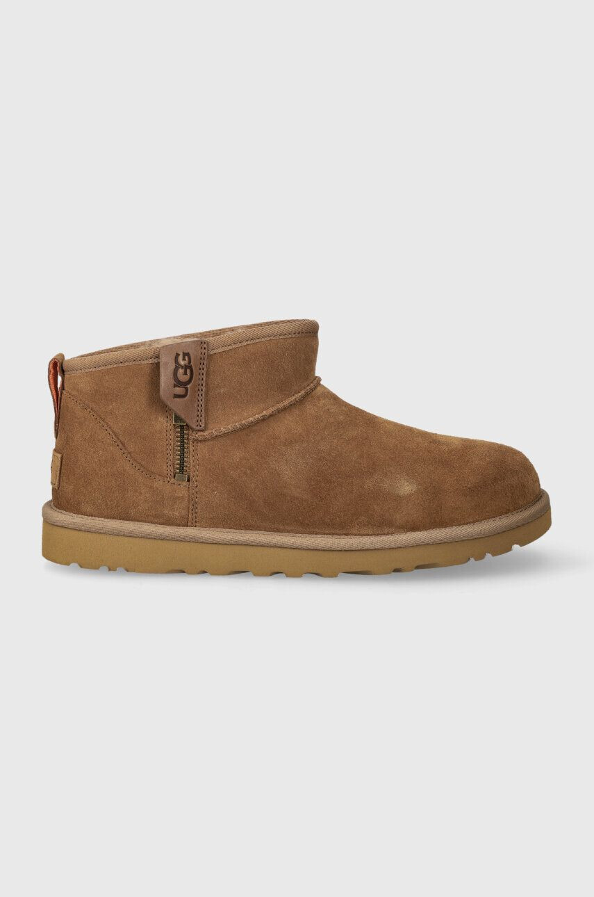 Ugg Μπότες χιονιού σουέτ Classic Ultra Mini Zip - Pepit.gr