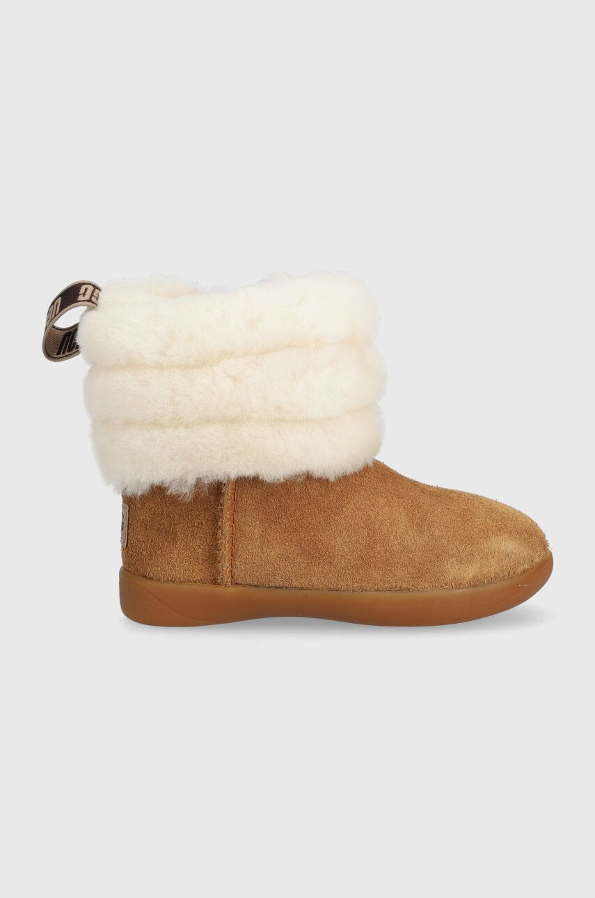 Ugg Μπότες χιονιού σουέτ για παιδιά Mini Quilted Fluff - Pepit.gr