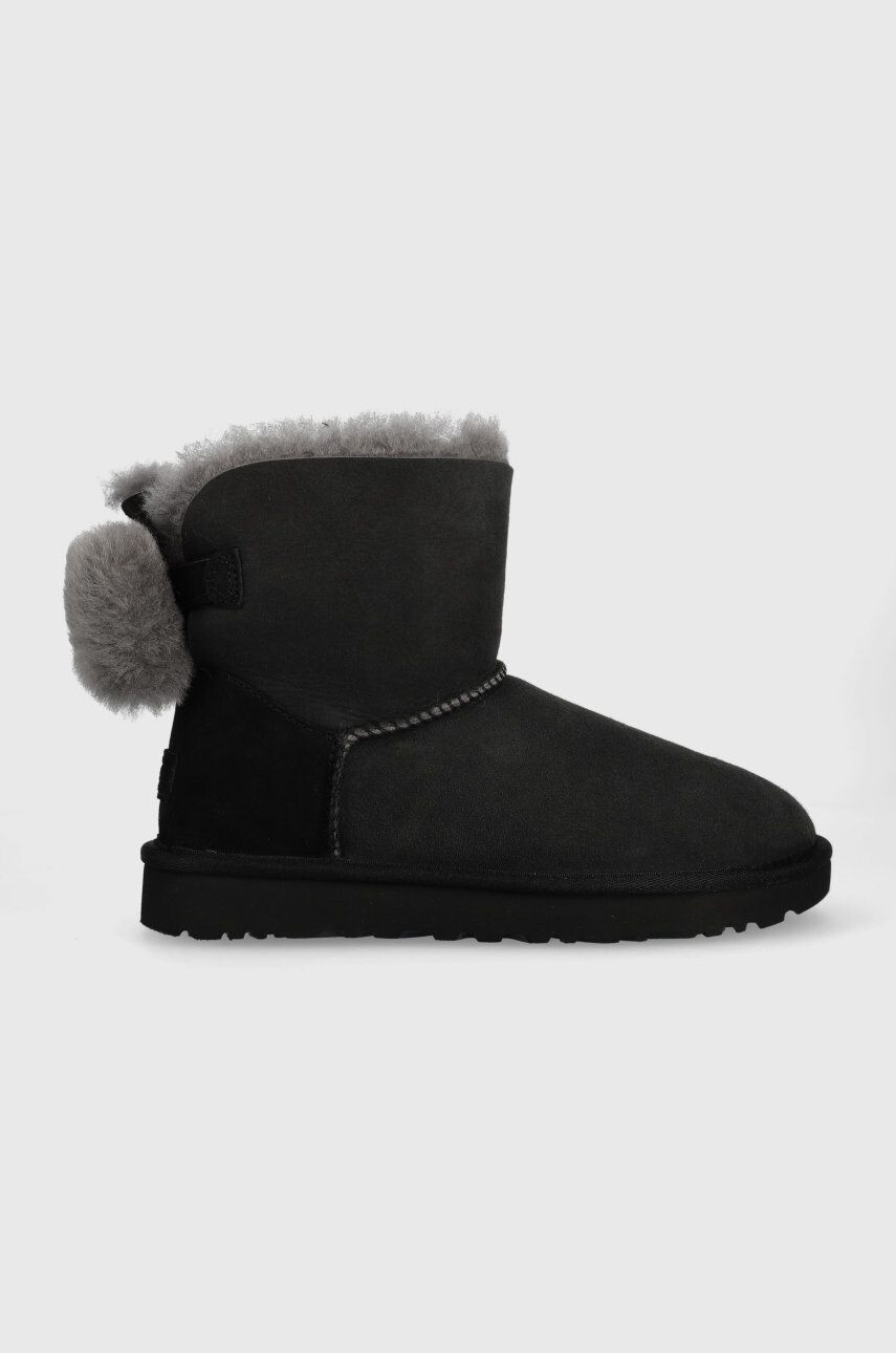 Ugg Μπότες χιονιού σουέτ για παιδιά W Mini Bailey Fuzzy Bow - Pepit.gr