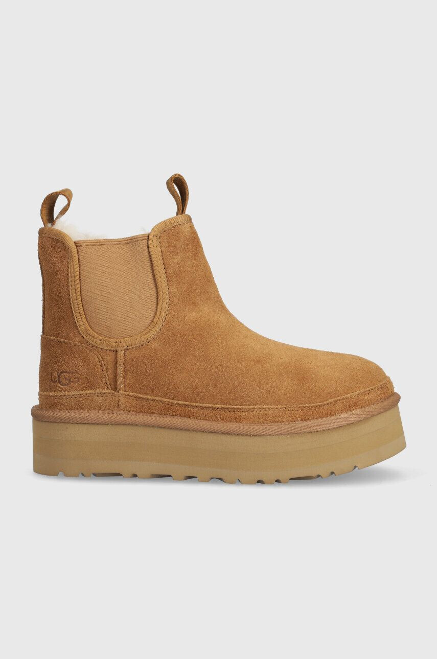 Ugg Παιδικές χειμερινές μπότες σουέτ KIDS NEUMEL PLATFORMLSEA - Pepit.gr