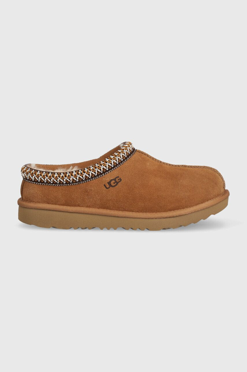 Ugg Παιδικές παντόφλες σουέτ K TASMAN II χρώμα: μπεζ - Pepit.gr