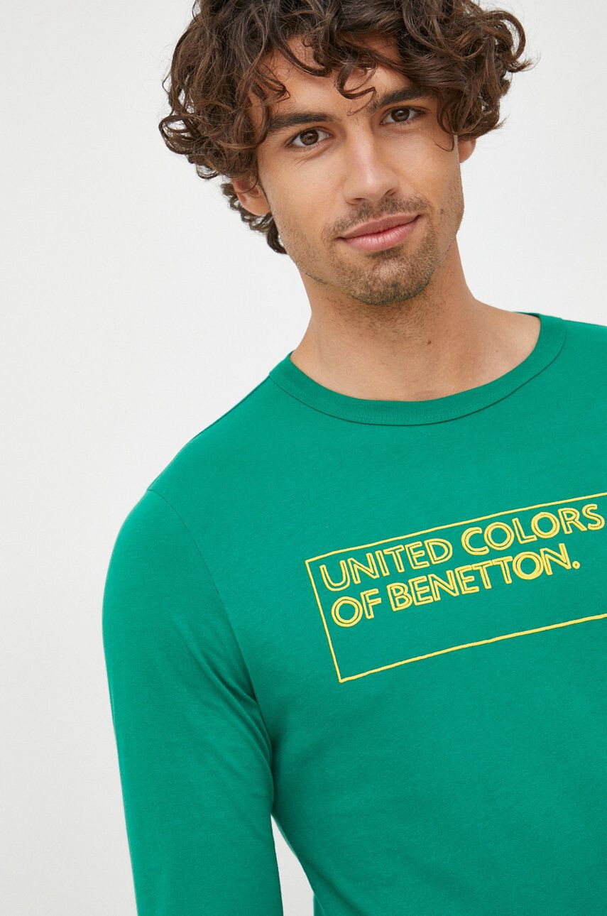 United Colors of Benetton Βαμβακερή μπλούζα με μακριά μανίκια - Pepit.gr