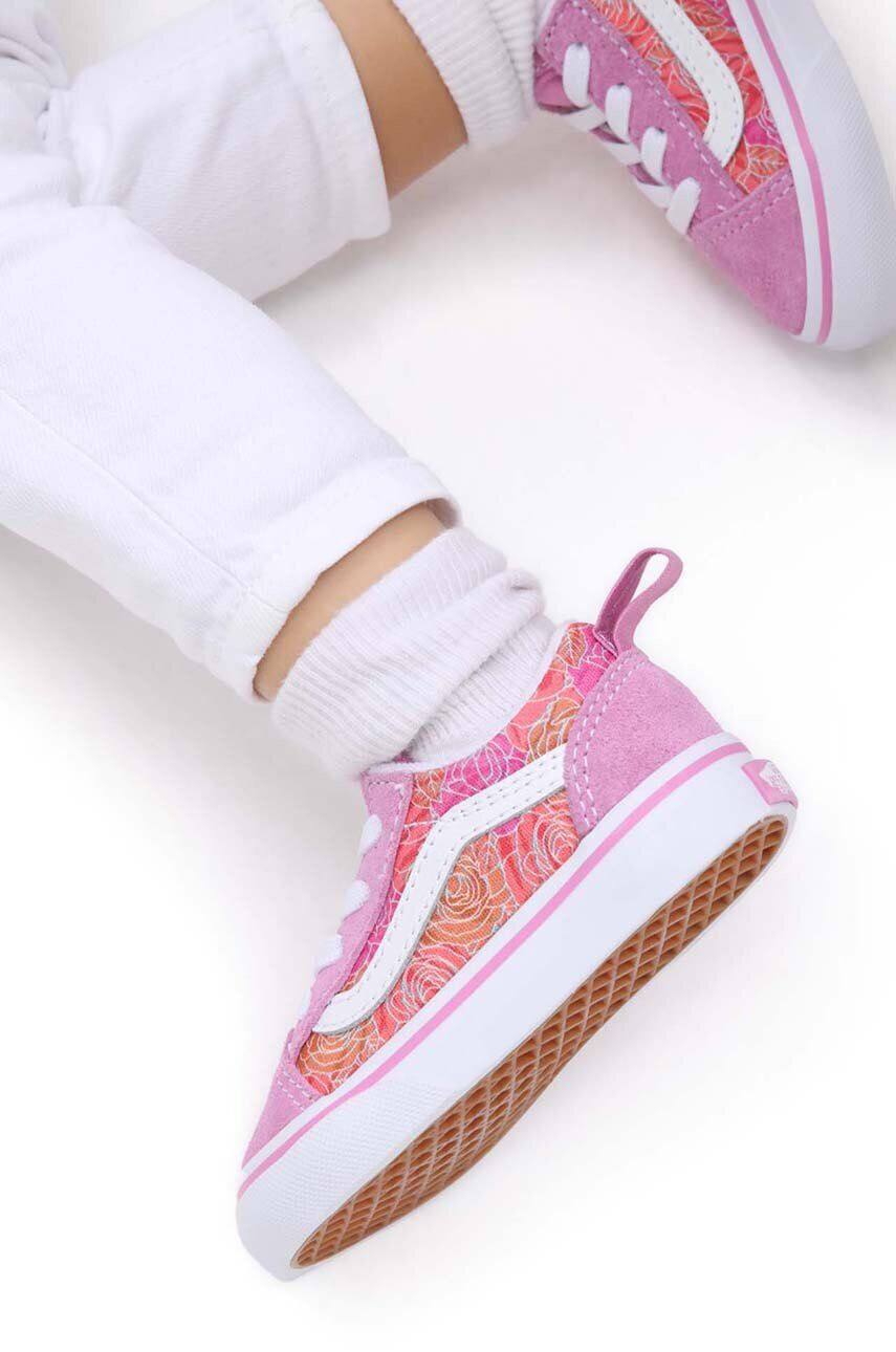 Vans Παιδικά πάνινα παπούτσια TD Old Skool Elastic Lace ROSE DKBLU - Pepit.gr