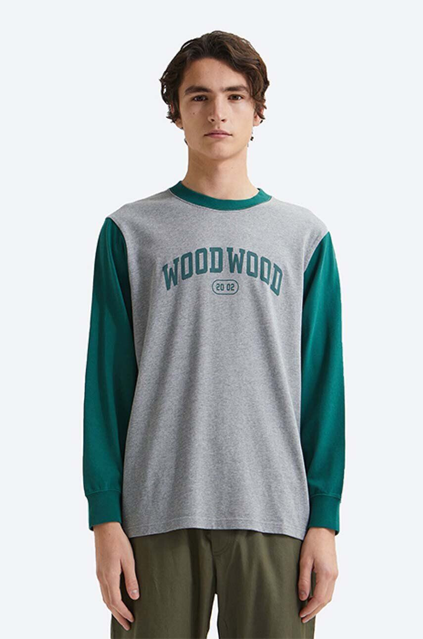 Wood Wood Βαμβακερή μπλούζα με μακριά μανίκια Mark IVY Longsleeve - Pepit.gr