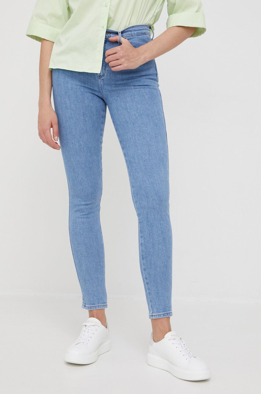 Wrangler Τζιν παντελονι High Rise Skinny Cali Blue - Pepit.gr