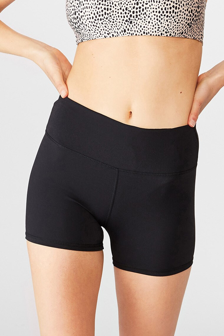 Cotton On Αθλητικό μαύρο σορτσάκι Highwaist II - Pepit.gr