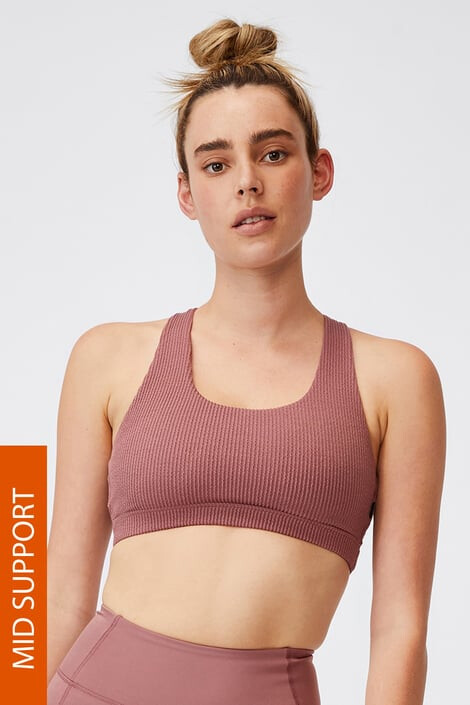 Cotton On Αθλητικό σουτιέν Workout Crop ροζ - Pepit.gr