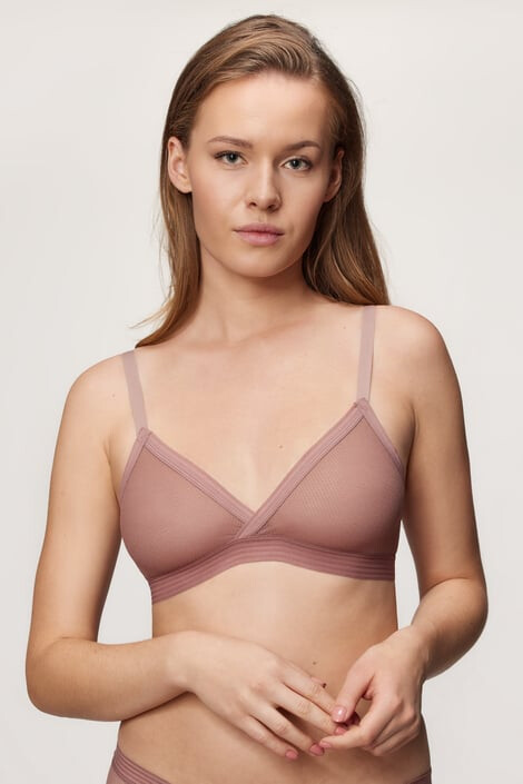 DKNY Σουτιέν Sheer Bralette Rosewood - Pepit.gr