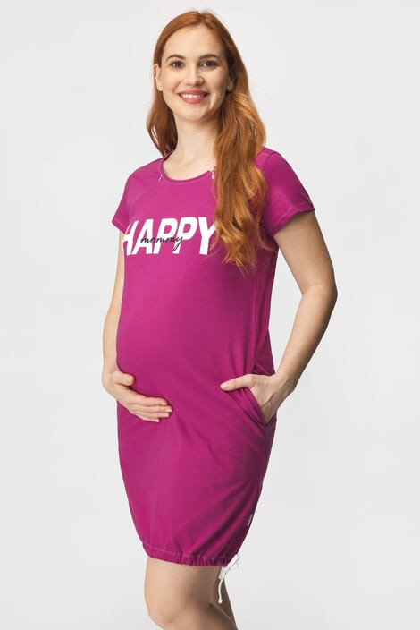 Doctor Nap Νυχτικό μητρότητας θηλασμού Happy mommy ροζ - Pepit.gr