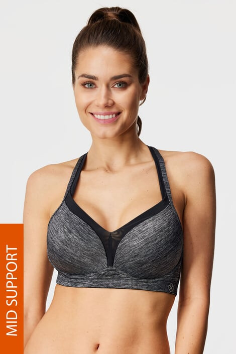 Dorina Αθλητικό σουτιέν Outrun Grey Push-Up - Pepit.gr