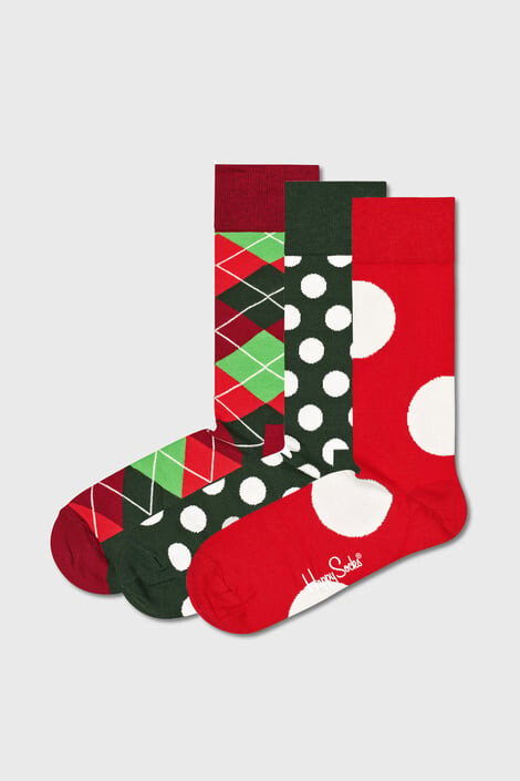 Happy Socks 3 PACK κάλτσες Holiday Classics - Pepit.gr