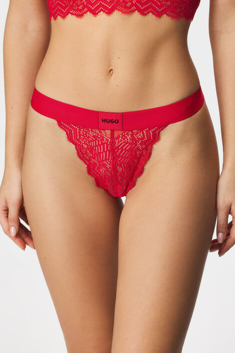 HUGO BOSS Στρινγκ HUGO Lace Red - Pepit.gr