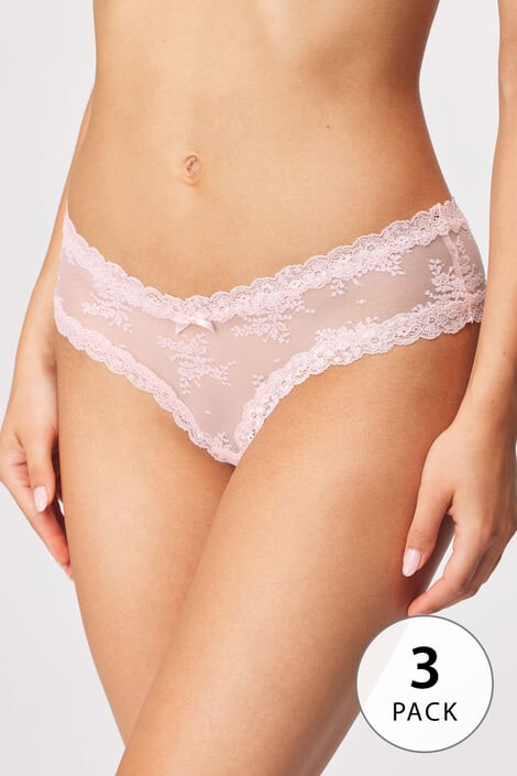 Hunkemöller 3 PACK brazil σλιπάκια Floral Mesh - Pepit.gr